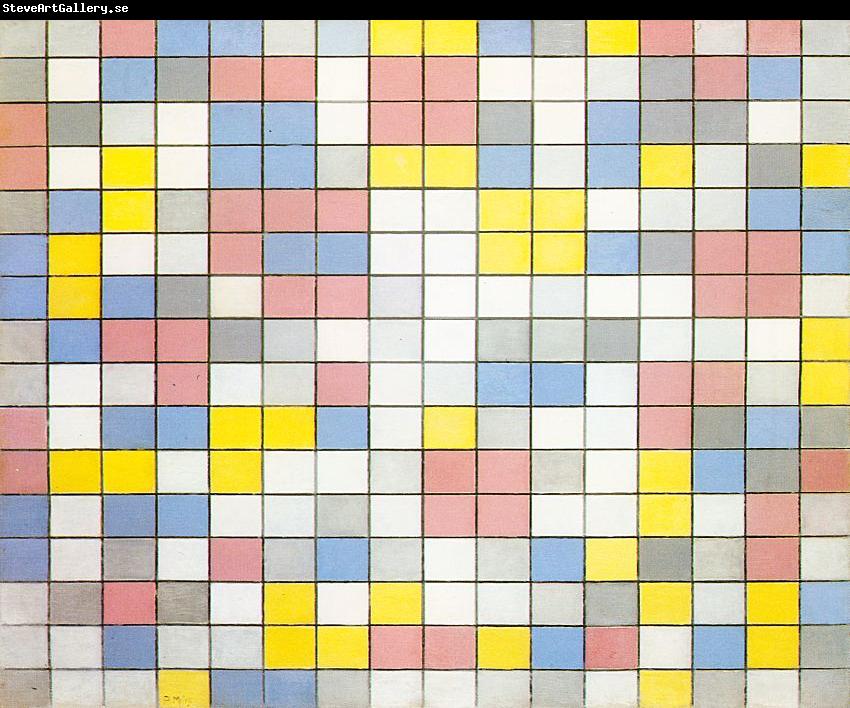 Piet Mondrian Composition with Grid IX